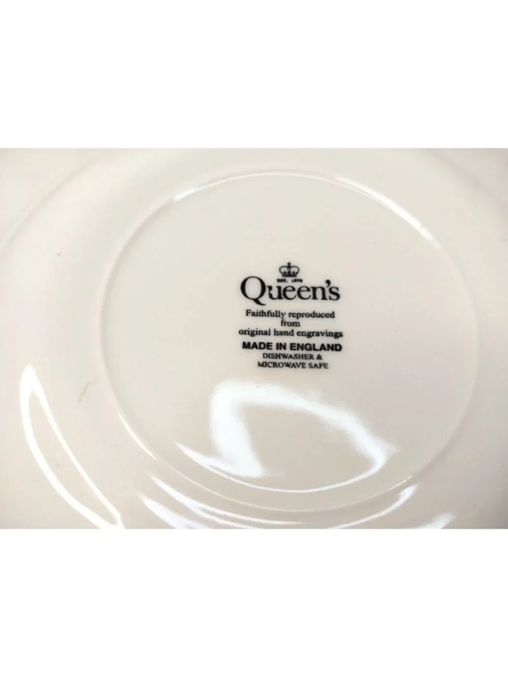 Queens Blue & White Chintz Calico Floral Soup Bowls Set Of 2 England